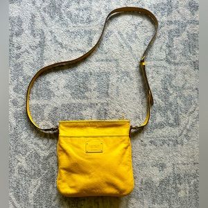 Ralph Lauren, yellow, leather shoulder bag